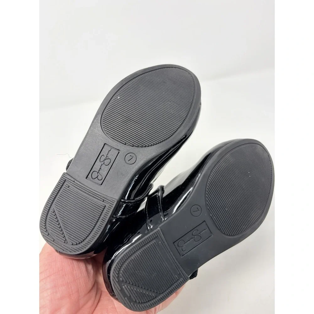 Jessica Simpson Toddler Girls Size 7C Patent Leather Amy Buckle Ballet Flats